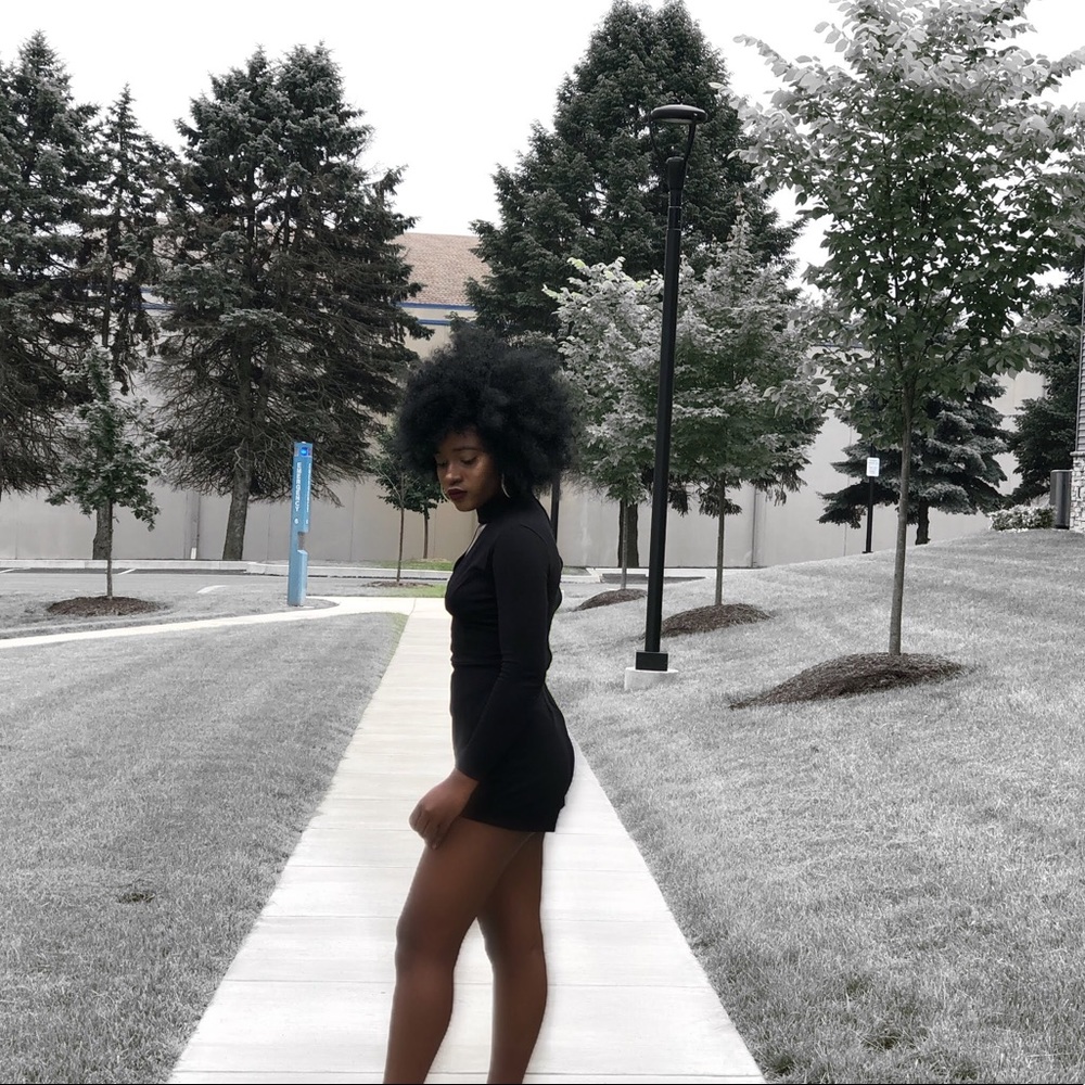 Black long sleeve romper